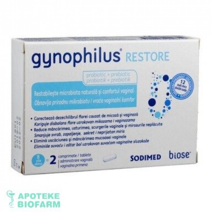 GYNOPHILUS RESTORE 2 VAGINALNE TABLETE Gynophilus Restore 2 Vaginalne Tbl