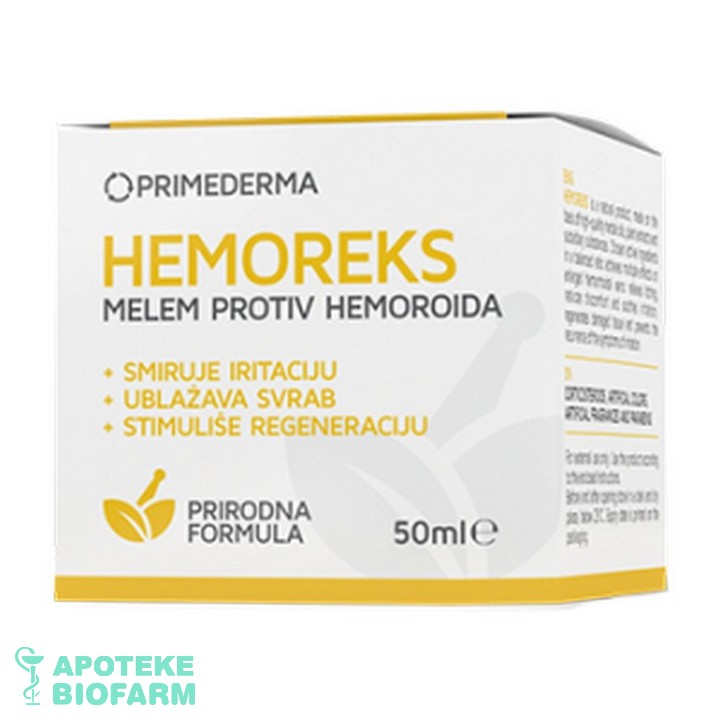 HEMOREKS MELEM PROTIV HEMOROIDA 50ML Hemoreks Mel.pr.hemoroida 50Ml