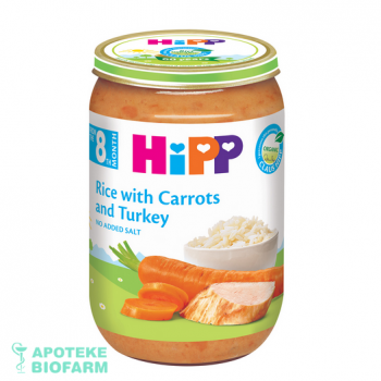HIPP KAŠICA ĆURETINA+PIRINAČ+ŠARGAREPA 220G  
