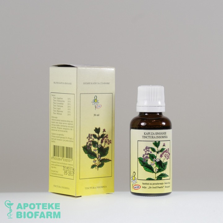 PANCIC kapi za SPAVANJE 30mL - Insomnia tinctura Pancic Kapi Za Spavanje 30Ml - Insomnia Tinctura