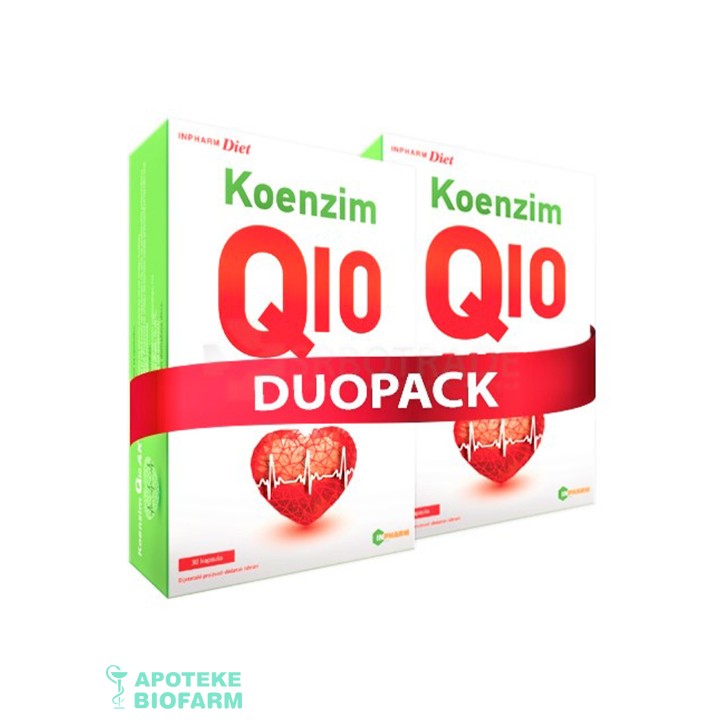 KOENZIM Q10 AKTIV KAPSULE 30X30MG DUO PACK Koenzim Q10 Aktiv Cpsule 30X30Mg Duo Inpharm