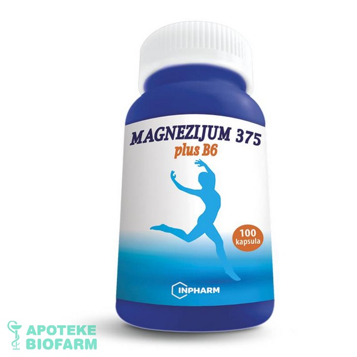 Magnezijum 375 Plus B6 Cps.100 Inpharm