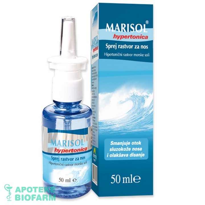 MARISOL HYPERTONICA SPREJ ZA NOS 50ml Marisol Hypertonica Sprej Za Nos 50Ml