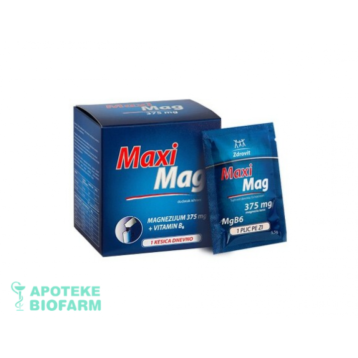 MAXI MAG PRAŠAK LIMUN 20X375MG Maxi Mag Prasak Limun 20X375 Mg Kutija