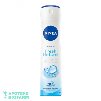 NIVEA DEO W-FRESH NATURAL 0% ALU 150ML