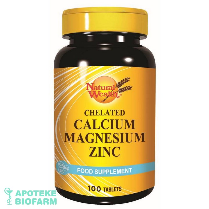 NW KALCIUM,MAGNEZIJUM,CINK HELIRANI A 100 Nw Calcium. Magnesium, Zinc Tabl. A.100 Helirani