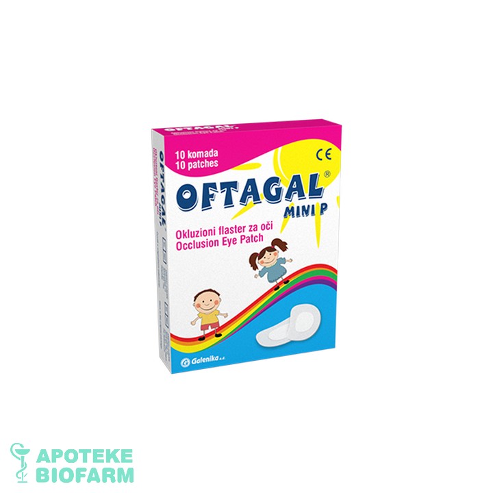 Oftagal Mini  P Okluzioni Flaster 10X(5Cm X 6,2Cm)