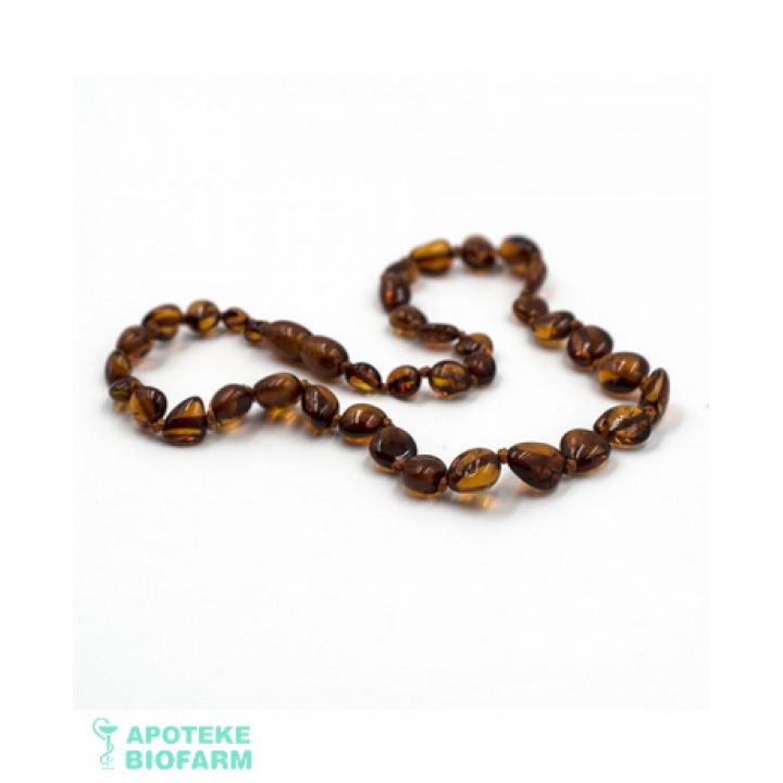 Ogrlica Baby Cilibar Beans - Konjak