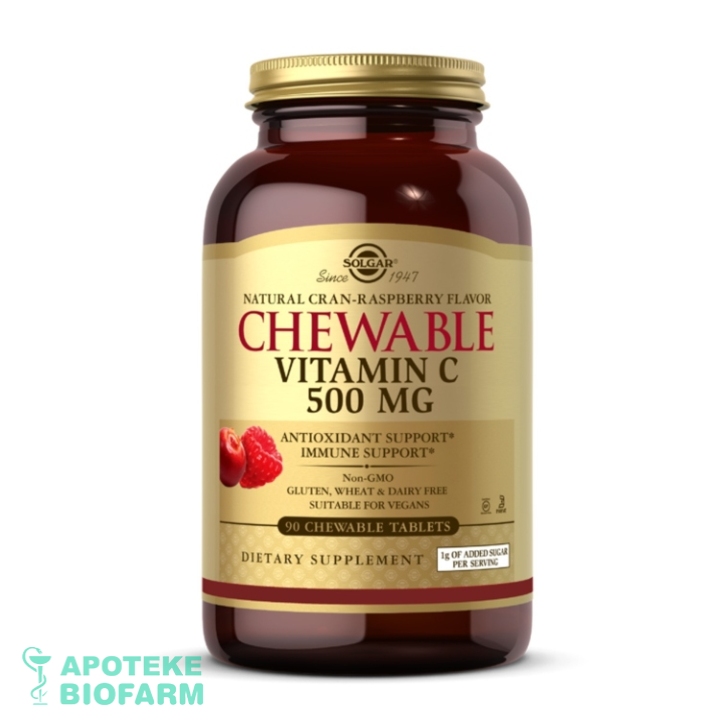 Solgar Vitamin C Chewable Tabl. Za Žvakanje 90X500Mg