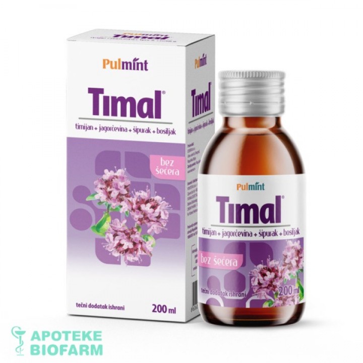 SIRUP TIMAL za iskašljavanje 1x200mL Adult Sirup Timal Za Iskašljavanje 1X200Ml Adult