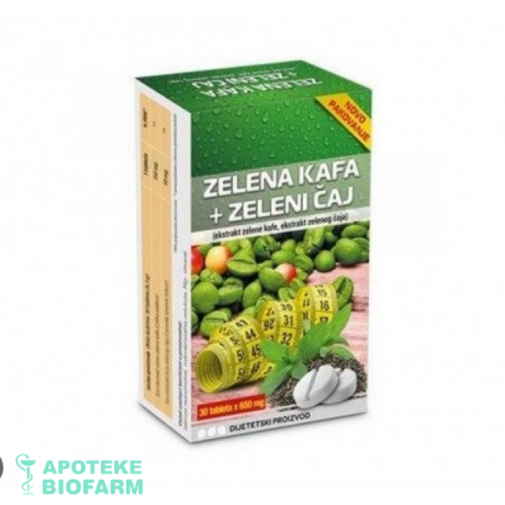 Vitalon Zelena Kafa+Zeleni Caj Tbl A30
