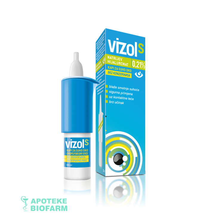 Vizol S Veštačke Suze U Kapima 0,21% 10Ml