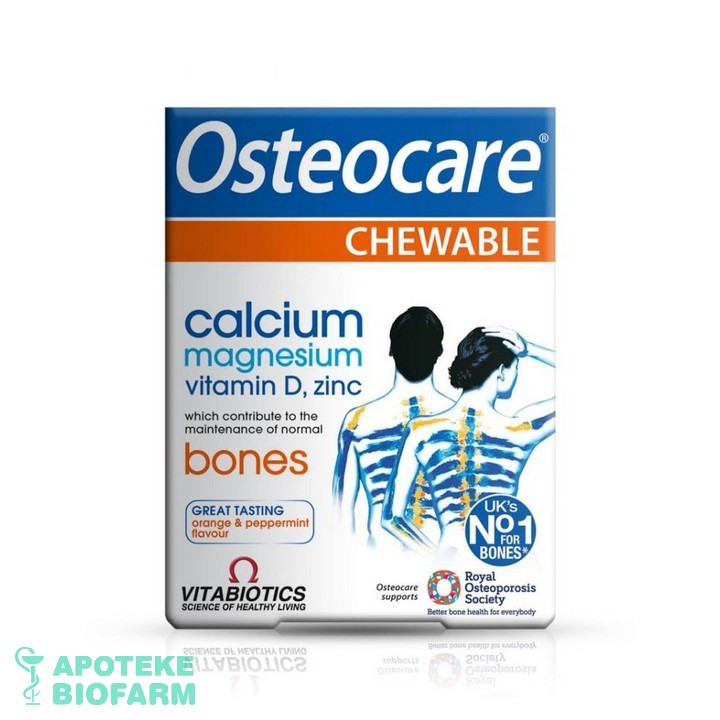 Osteocare Chewable Ca+Mg+Zn+Vit. D3 Tabl. Za Žvakanje A.30
