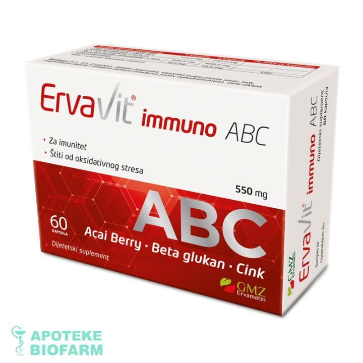 ERVAVIT IMMUNO ABC KAPSULE A60 Ervavit Immuno Abc Kaps A60