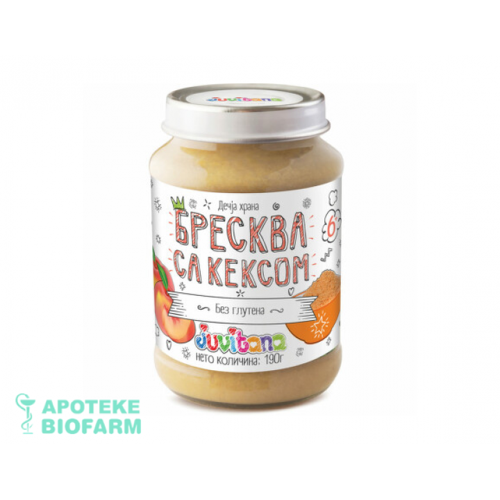 Juvitana Kasica Breskva+Keks 190G