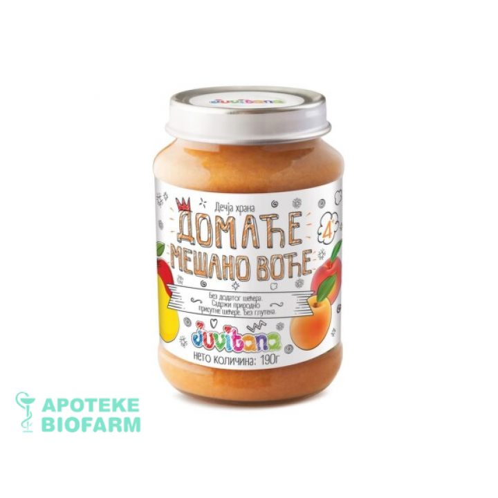 JUVITANA KAŠICA DOMAĆE MEŠANO VOĆE 190G Juvitana Kasica Dom.mes.voce190G