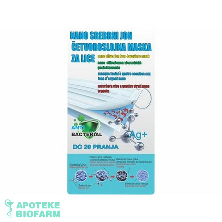 MASKA DEČIJA NANO SREBRNI JON 4 SLOJA Maska Dečija Nano Srebrni Jon 4 Sloja
