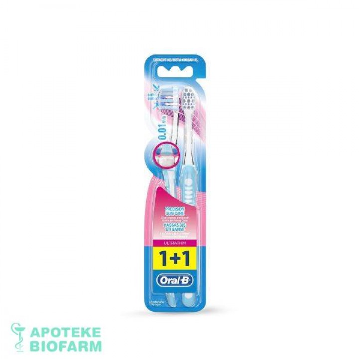 ORAL B ČETKICA ZA ZUBE ULTRA THIN PRECISION GUM CARE 1+1 Oral B Četkica Za Zube Ultra Thin Precision Gum Care