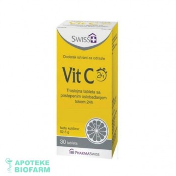 SWISS+ VITAMIN C 24 TABLETE A30 SWISS+ VITAMIN C 24 TABLETE A30