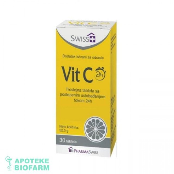 SWISS+ VITAMIN C 24 TABLETE A30 Swiss+ Vit C 24 Tbl A30