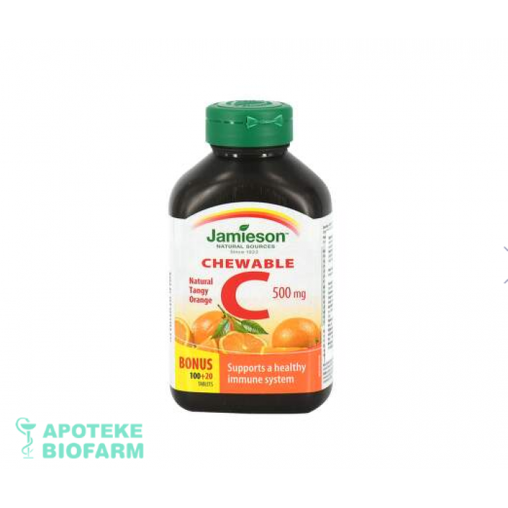 Jamieson Vit C Tbl Za Zvakanje 100+20X500Mg