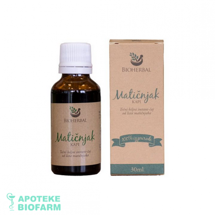 MATIČNJAK KAPI 30 ML BIOHERBAL Matičnjak Kapi 30 Ml Bioherbal