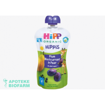 HIPP KAŠICA KRUŠKA+ŠLJIVA+CRNA RIBIZLA 100G 