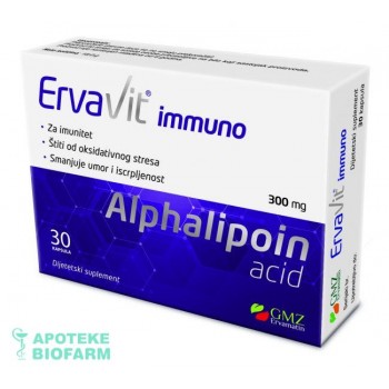 ERVAVIT IMMUNO ALPHALIPOIN ACID 30X300MG ERVAVIT IMMUNO ALPHALIPOIN ACID 30X300MG