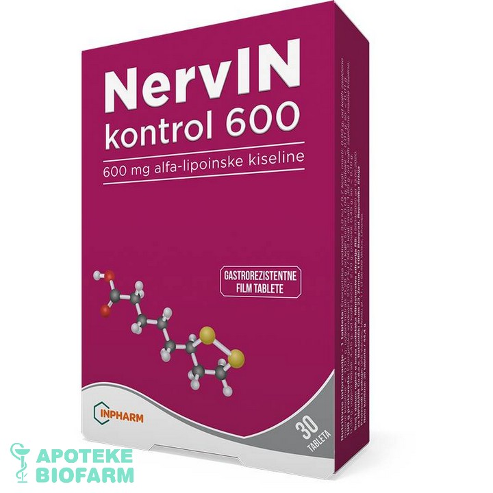 NERVIN KONTROL FTB 30X600mg Nervin Kontrol Ftb 30X600Mg