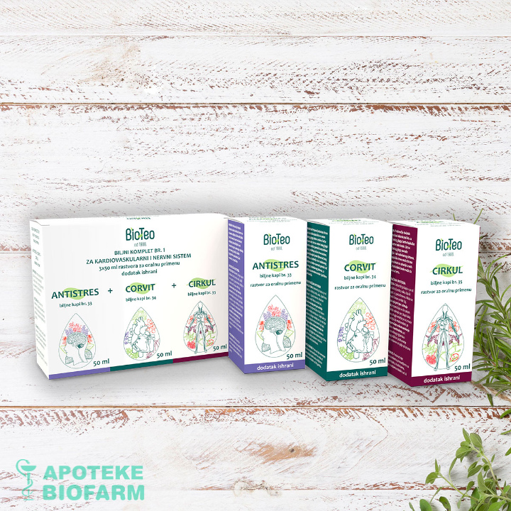 Bio Teo Komplet Broj  1 (Srce I Živci) 3X50Ml