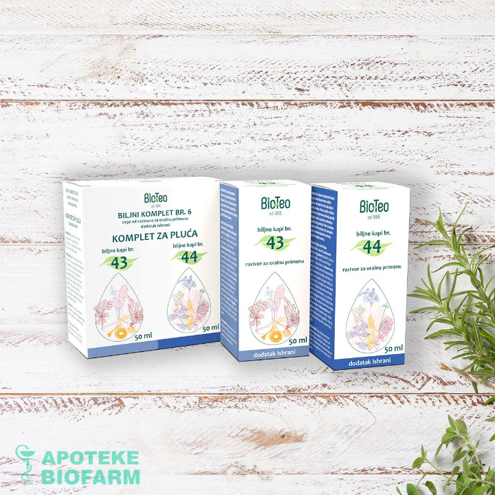 Bio Teo Komplet Broj 6 (Pluća) 2X50Ml