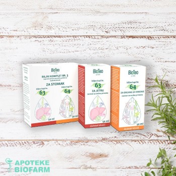 BIO TEO KOMPLET BROJ 3 (ZA STOMAK) 2X50ML BIO TEO KOMPLET BROJ 3 (ZA STOMAK) 2X50ML