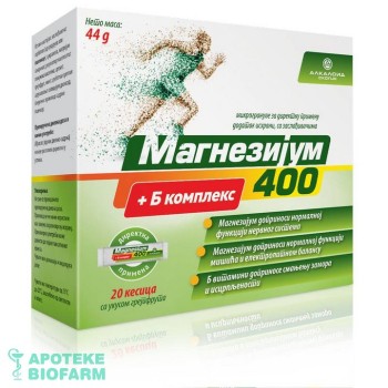 MAGNEZIJUM 400+B KOMPLEKS MULTI ESSENCE DIREKT A20 KUTIJA