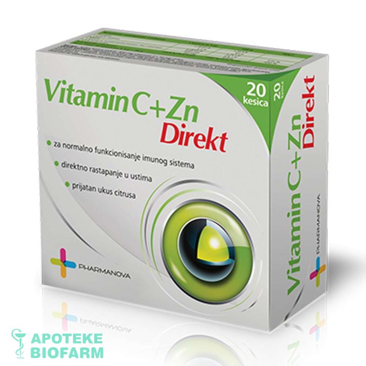 Vitamin C+Zn Direkt 20X(300Mg+10Mg) Kutija