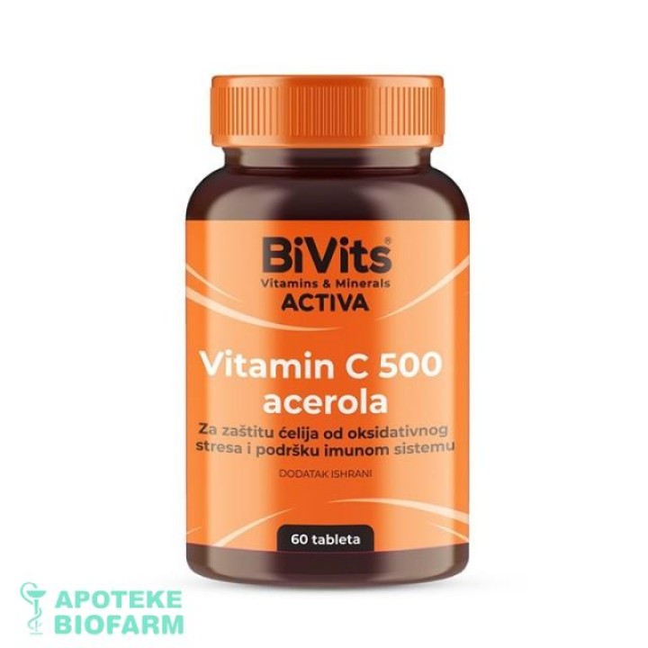Bivits Activa Vit C 500 Acerola Tabl A60