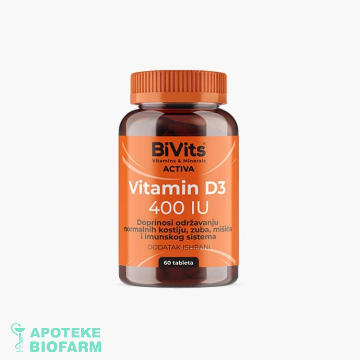 Bivits Activa Vit D3 400 Iu Tbl. A60