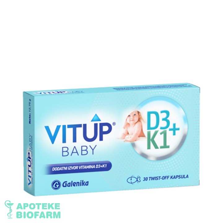 VITUP BABY D3+K1 twist-off caps A30 Vitup Baby D3+K1 Twist-Off Caps A30