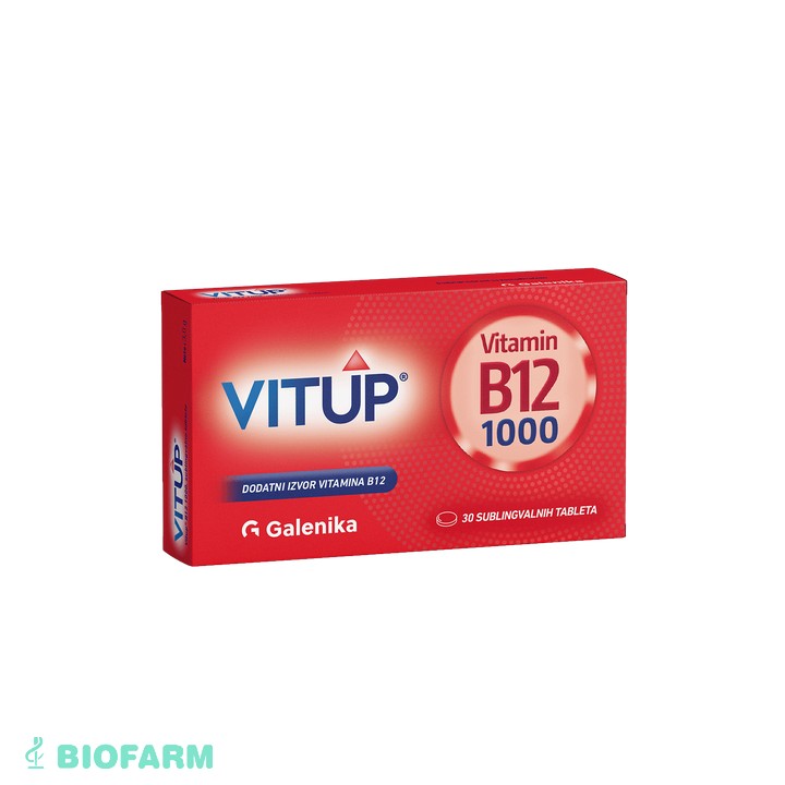 VITUP B12 sublingv tbl 30x1000mg Vitup B12 Sublingv Tbl 30X1000Mg