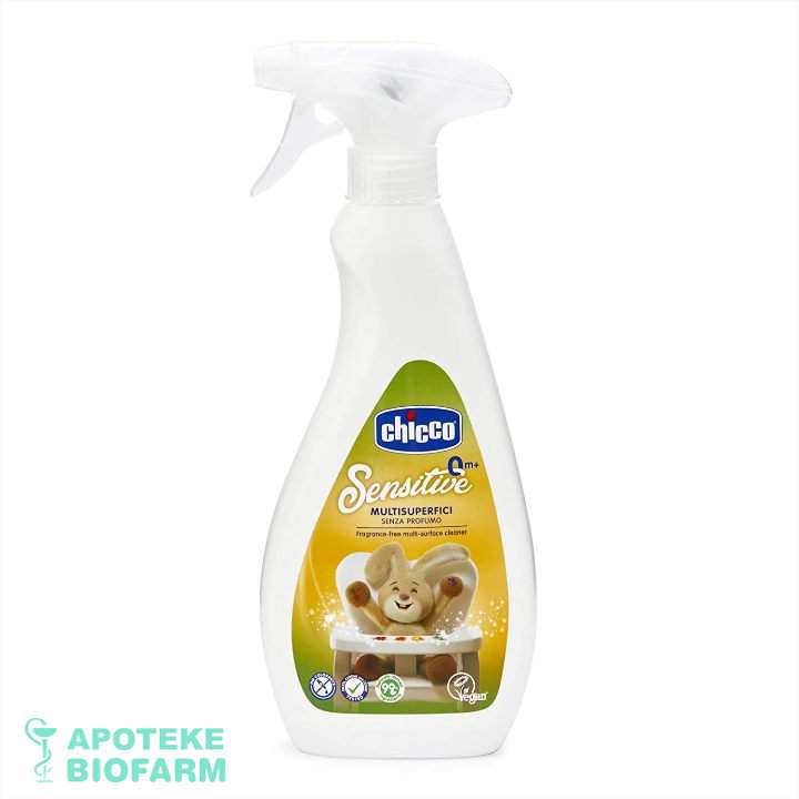 CHICCO SPREJ ZA ČIŠĆENJE RAZLIČITIH POVRŠINA 500ML Chicco Sprej Za Čišćenje Različitih Površina 500Ml