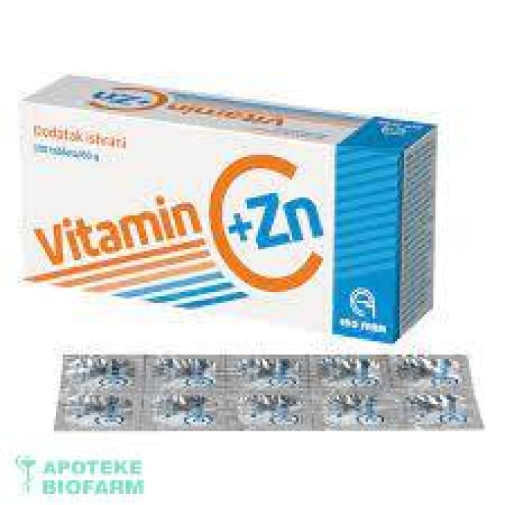 Vitamin C+Zn Tbl A100 Kutija