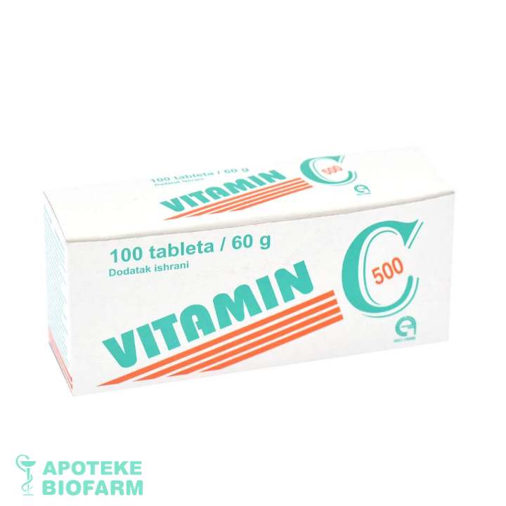 VITAMIN C TABLETE 500MG A100 Vitamin C Tbl 10X500Mg Kutija