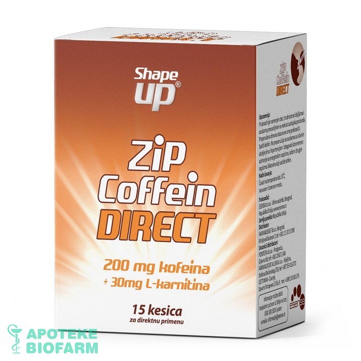 Shape Up Zip Coffein Direkt Prašak 15X200 Mg