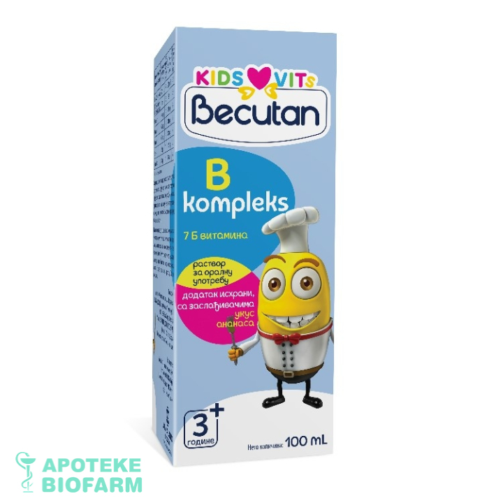 BECUTAN KIDS VITS SIRUP B KOMPLEKS 100ML Becutan Kids Vits Sirup B Kompleks 100Ml