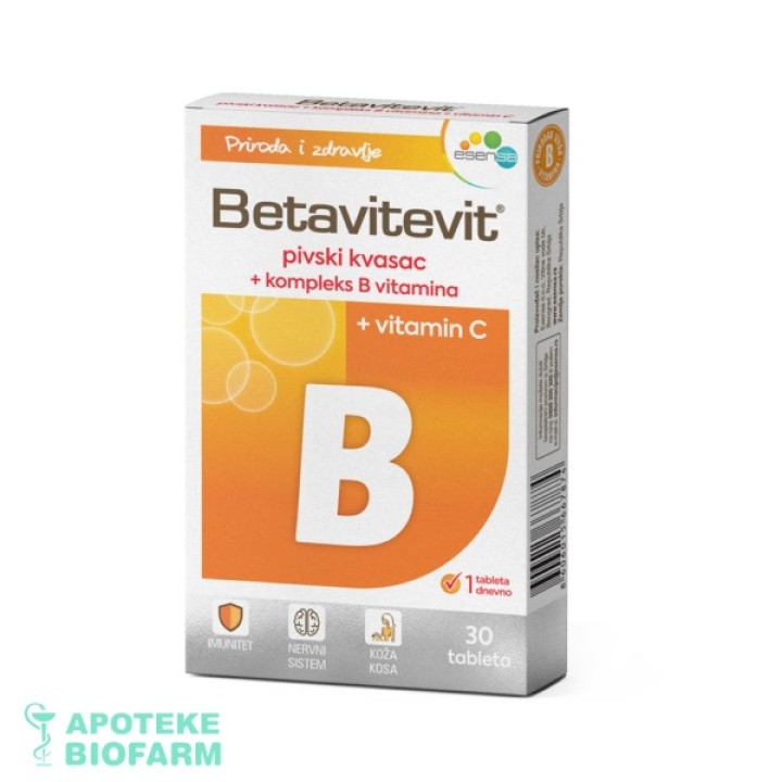 Betavitevit B Pivski Kvasac + Kompleks B Vitamina Tbl. A30