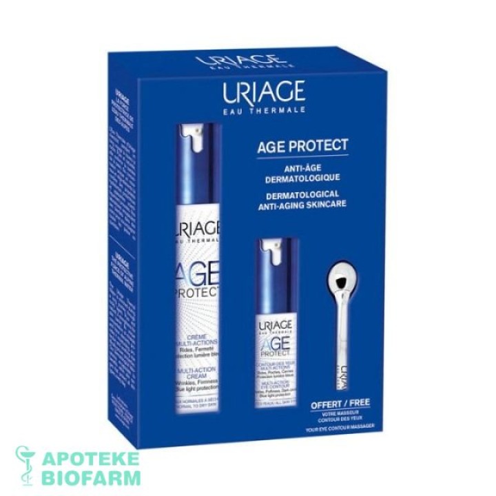 URIAGE AGE PROTECT KREMA 40ML+KREMA OKO OČIJU 15ML+MASAŽER PROMO Uriage Promo Age Protect Krema 40Ml+Krema Oko Očiju 15Ml+Masažer