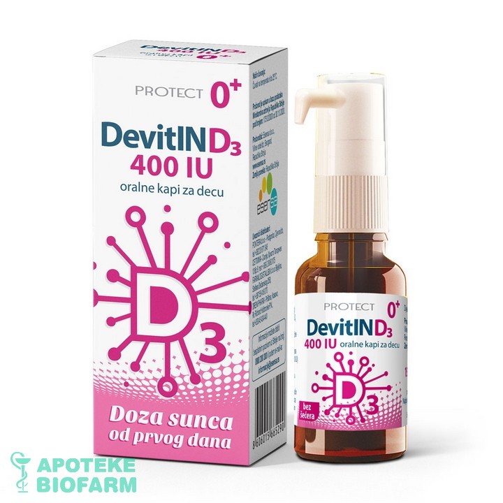 DEVITIN D3K1 400 I.J. ORALNE KAPI ZA BEBE Devitin D3K1 400 I.j. Oralne Kapi Za Bebe