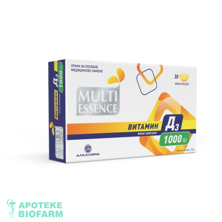 MULTI ESSENCE VITAMIN D3 1000I.J. CAPS. A30 Multi Essence Vitamin D3 1000I.j. Caps. A30
