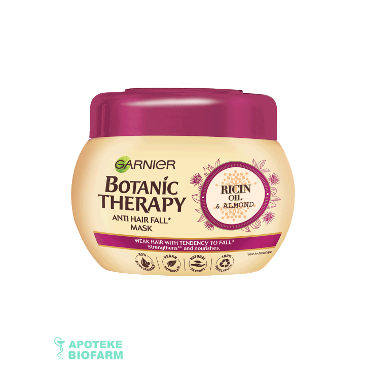 GARNIER BOTANIC THERAPY MASKA ZA KOSU BADEM I RICINUSOVO ULJE 300ML Garnier Botanic Therapy Maska Za Kosu Badem I Ricinusovo Ulje 300Ml
