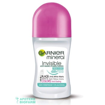 GARNIER MINERAL ROLL ON INVISIBLE BLACK  50ML