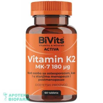 BIVITS ACTIVA VITAMIN K2 MK-7 TABLETE A60 BIVITS ACTIVA VITAMIN K2 MK-7 TABLETE A60